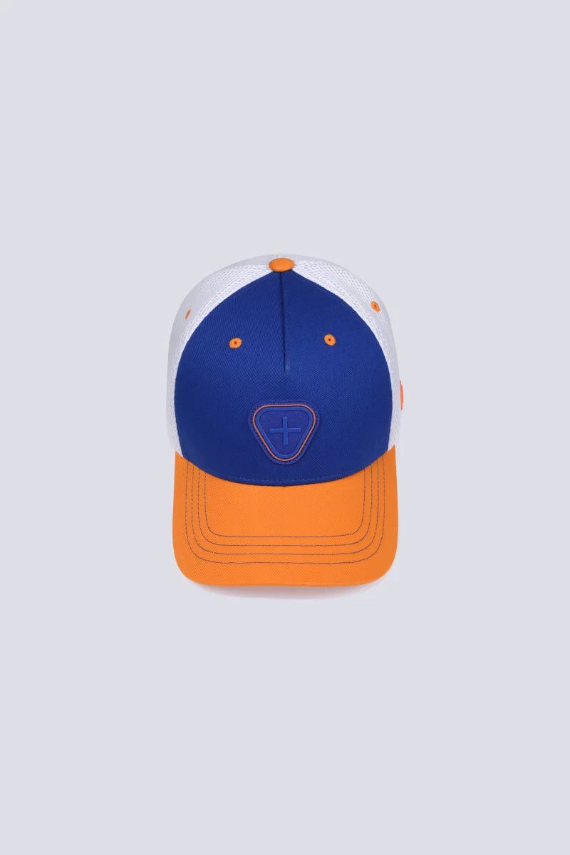 CASQUETTE TRUCKER BILLY2TONES -  BLEU/ORANGE